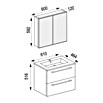 VCM Badinos Badmöbel-Set SPS (60 cm, Honig-Eiche, 3 -tlg.) | BAUHAUS