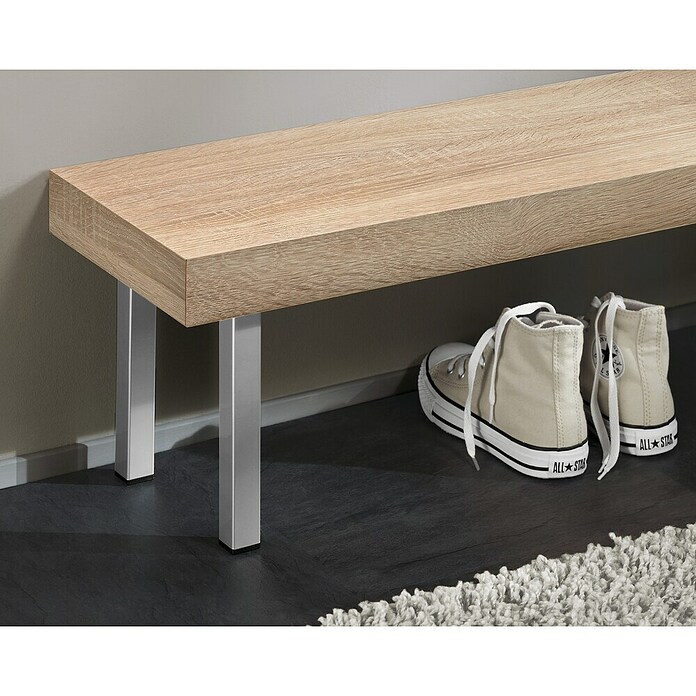 Dolle Meubelpoot Plix (l x b x h: 25 x 25 x 300 mm, Draagkracht: 30 kg, Staal, Zilver) | BAUHAUS
