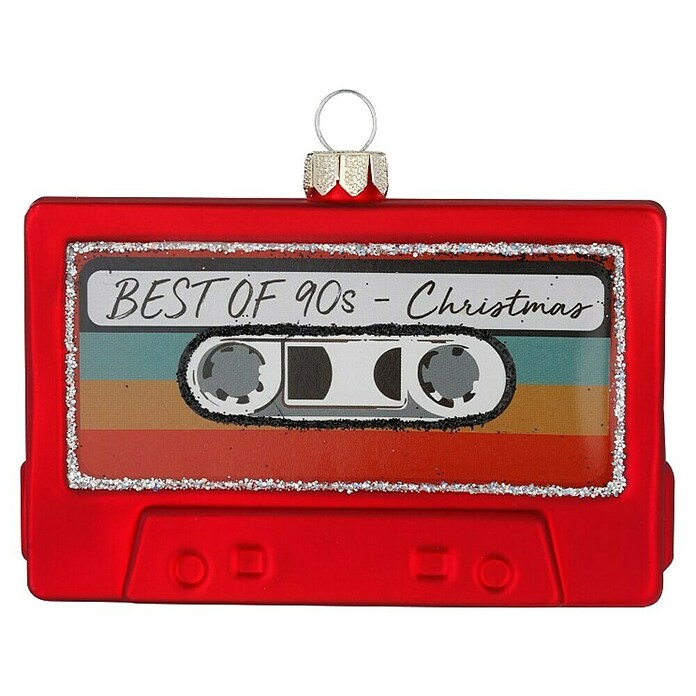 Christbaumschmuck Kassette (Rot, Glas, 10 x 2 x 7 cm) | BAUHAUS