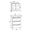 VCM Badinos Badmöbel-Set SPS (60 cm, Schwarz, Farbe Waschbecken: Weiß) | BAUHAUS