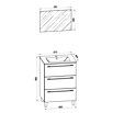 VCM Badinos Badmöbel-Set (60 cm, Weiß, Farbe Waschbecken: Weiß) | BAUHAUS