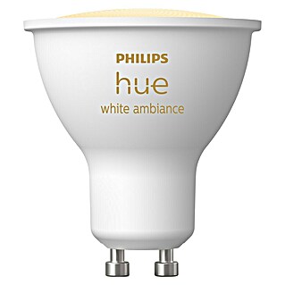 Philips Hue Pametna LED sijalka White Ambiance (GU10, Možnost zatemnitve, Večbarvno, 400 lm, 4,2 W, 1 kos)