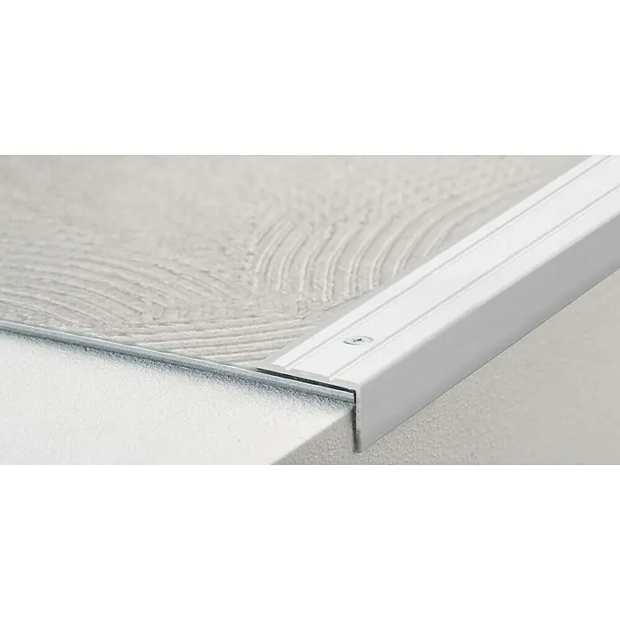 LOGOCLIC Winkelprofil 162 - Silber, 2,7 m x 24,5 mm x 20 mm, Montageart: Schrauben - Profilleiste aus Metall für einen sauberen Übergang zwischen zwei Bodenbelägen.
