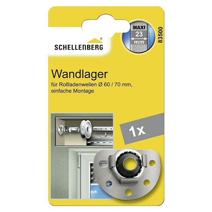 Schellenberg Wandlager MaxiDurchmesser Achtkantwelle: 60 - 70 mm Unknown