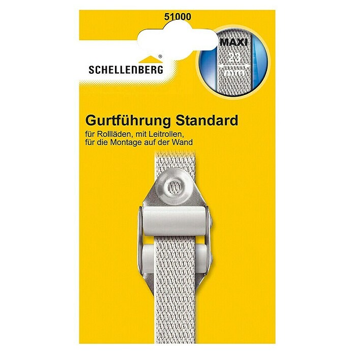 Schellenberg Doppelleiterrolle Standard (Gurtbreite: 23 mm, Geeignet für: Rollladen-Maxi-Systeme, Weiß)