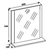 VCM Lendas Ablagespiegel (60 x 17 x 55 cm, Anthrazit/Honig-Eiche) | BAUHAUS