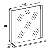 VCM Lendas Ablagespiegel (80 x 17 x 55 cm, Anthrazit) | BAUHAUS