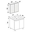 VCM Badinos Badmöbel-Set SPS (80 cm, Schwarz, Farbe Waschbecken: Weiß) | BAUHAUS