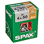 Spax Linsenkopfschraube T-STAR plus (Ø x L: 4,5 x 50 mm, Vermessingt, 40 + 40 Stk., Vollgewinde)