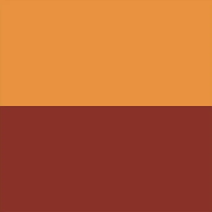 Bondex Wachskittstange - Kirschbaum Hell/Dunkel, 7 g - Zweigeteilter Hintergrund mit einem oberen Bereich in einem hellen Orange und einem unteren Bereich in dunklem Rotbraun.