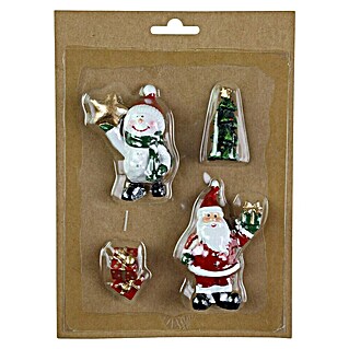 Set Weihnachtsfiguren (Mehrfarbig, Polyresin, 4 Stk.)