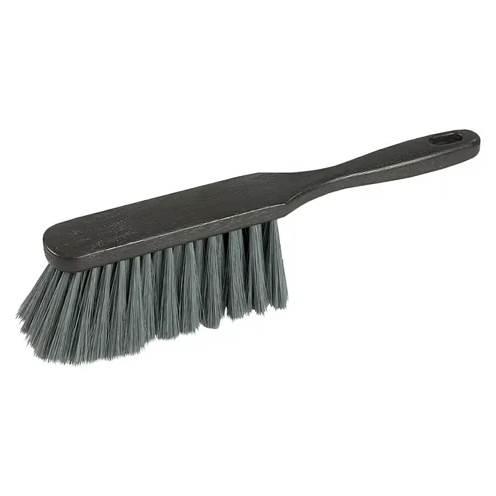 Freund Victoria Handbesen - Material: Kunststoff - Grauer Kehrpinsel mit Holzgriff, ideal zum Reinigen von Oberflächen und zum Entfernen von Staub und Schmutz.