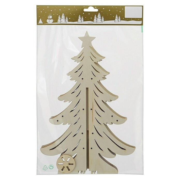 Holz-Weihnachtsbaum (Beige, Holz, Höhe: 33,5 cm) | BAUHAUS