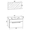 VCM Badinos Badmöbel-Set S1 (80 cm, Weiß, 3 -tlg.) | BAUHAUS