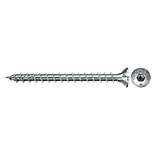 Fischer Spanplattenschraube VZ POWERFAST II SK TX VG (Ø x L: 5 x 60 mm, 100 Stk., Galvanisch verzinkt, TX für TORX-Antriebe)