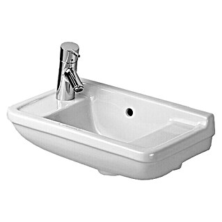 Duravit Starck 3 Waschbecken (B x L: 50 x 26 cm, Mit schmutzabweisender Glasur, Hahnloch: Rechts, Mit Überlauf, Weiß)