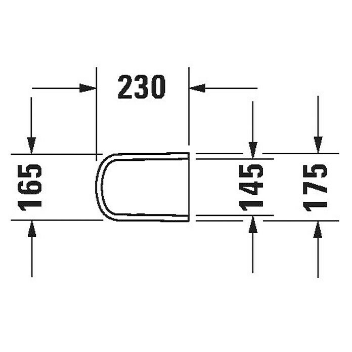 Duravit DuraStyle Waschbecken-HalbsäuleOhne Beschichtung, Keramik, Weiß, Passend für: Duravit DuraStyle Waschbecken Front View