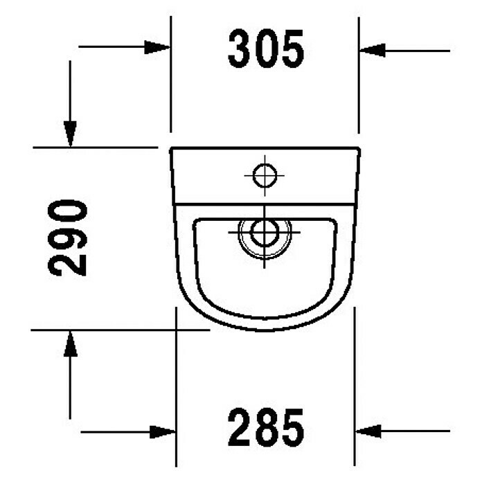 Duravit D-Code UrinalUnbeschichtet, Zulauf: Oben, Farbe: Weiß, Ohne Zielobjekt Sketch