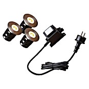 Heissner Bodeneinbauleuchten-Basisset Decklights (3 Stk., Warmweiß)