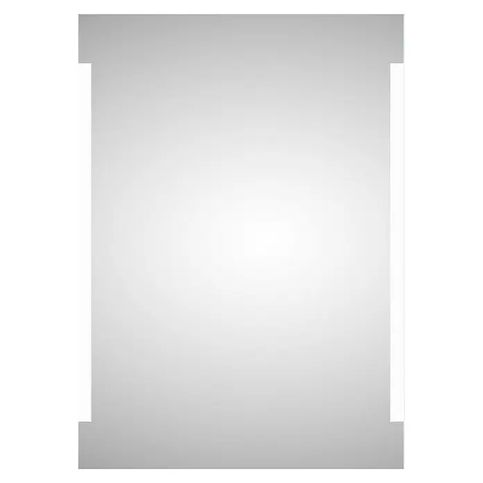 DSK Lichtspiegel Chrystal Stripe - 50 x 70 cm, Leuchtmittel - Rechteckiger Kosmetikspiegel mit zwei vertikalen LED-Streifen für optimale Ausleuchtung und stilvolles Ambiente im Badezimmer.