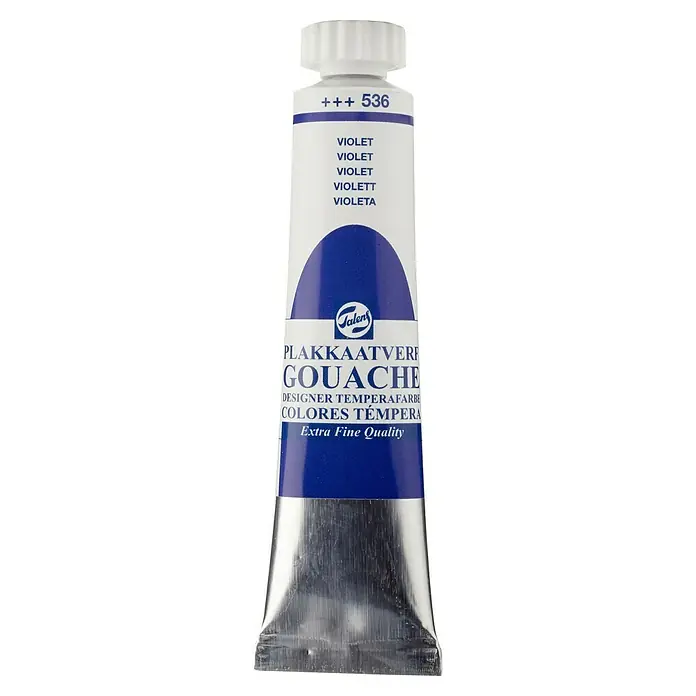 Talens Pintura gouache - Violeta, 20 ml - Tubo de Talens Gouache Plakkaatverf Violeta 536, una pintura témpera extrafina y altamente pigmentada para diseñadores y artistas.