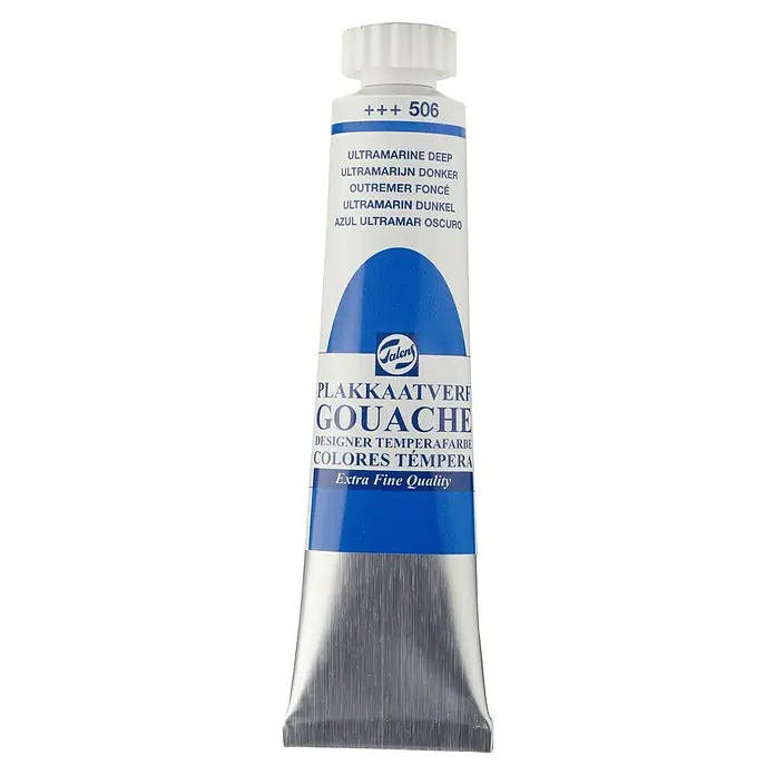 Talens Pintura gouache - Azul ultramar oscuro, 20 ml - Tubo de pintura gouache Ultramar Profundo de Talens, ideal para artistas y diseñadores.