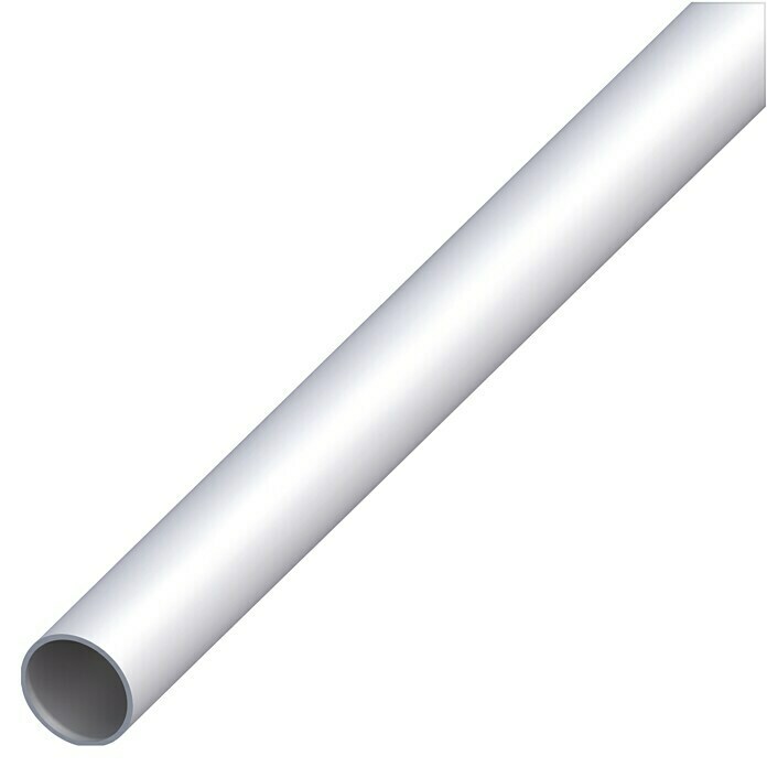 Kantoflex Tubo redondo (Ø x L: 12 x 2.000 mm, Aluminio, Plateado, Anodizado)