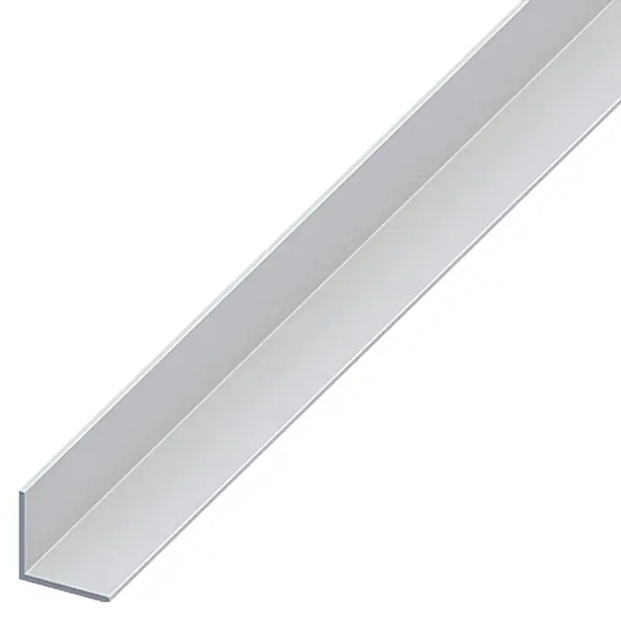 Kantoflex Winkelprofil - 2.000 x 40 x 40 mm, Stärke: 2 mm, Silber - Silbernes L-förmiges Metallprofil. Ideal für Konstruktionen und Rahmen, robust und langlebig.