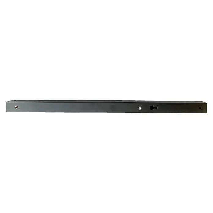 Ersatzbein Vorne links - Passend für: Kingstone Grillwagen Black Angus - Schwarze Lichtleiste mit runden Aussparungen für Leuchten oder Befestigungen. Minimalistisches Design für moderne Beleuchtungslösungen.
