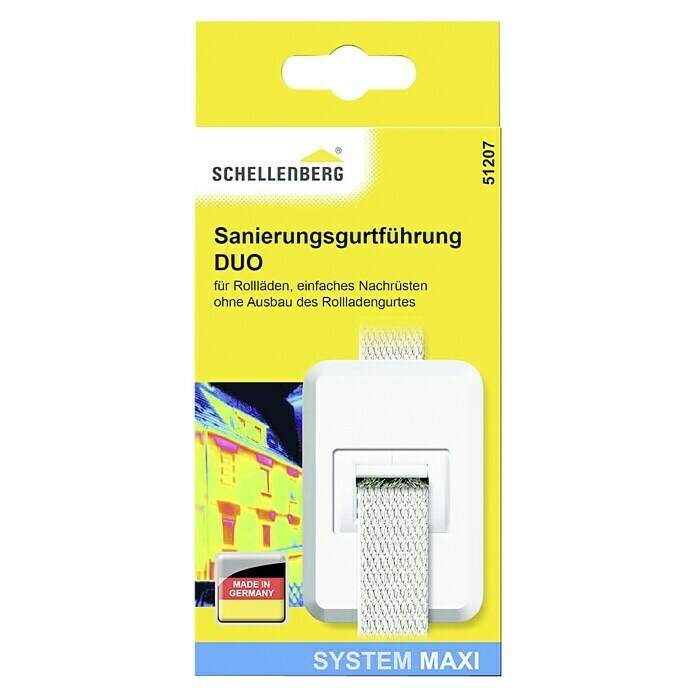 Schellenberg Gurtführung DUO (20 x 60 x 85 mm, Geeignet für: Rollladen-Maxi-Systeme, Weiß)