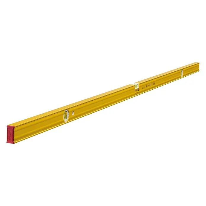 Stabila Wasserwaage 80 AS-2 - Länge: 180 cm, Anzahl Libellen: 3 Stk. - Gelbe Wasserwaage mit drei Libellen zur präzisen Ausrichtung. Ideal für Bauarbeiten und Heimwerkerprojekte.