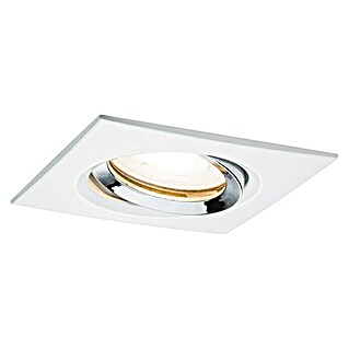 Paulmann Foco LED empotrable Nova Plus Single Light (7 W, L x An x Al: 9,3 x 9,3 x 9 cm, Blanco, Blanco cálido)