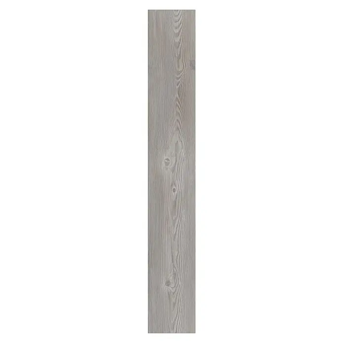 b!design Vinylbodenmuster Rigid SPC Swiss Pinie - 281 x 161 x 3,8 mm, Landhausdiele - Helle, graue Holzvertäfelung mit feiner Maserung, ideal für moderne Innenräume. Die natürliche Optik sorgt für ein stilvolles Ambiente.