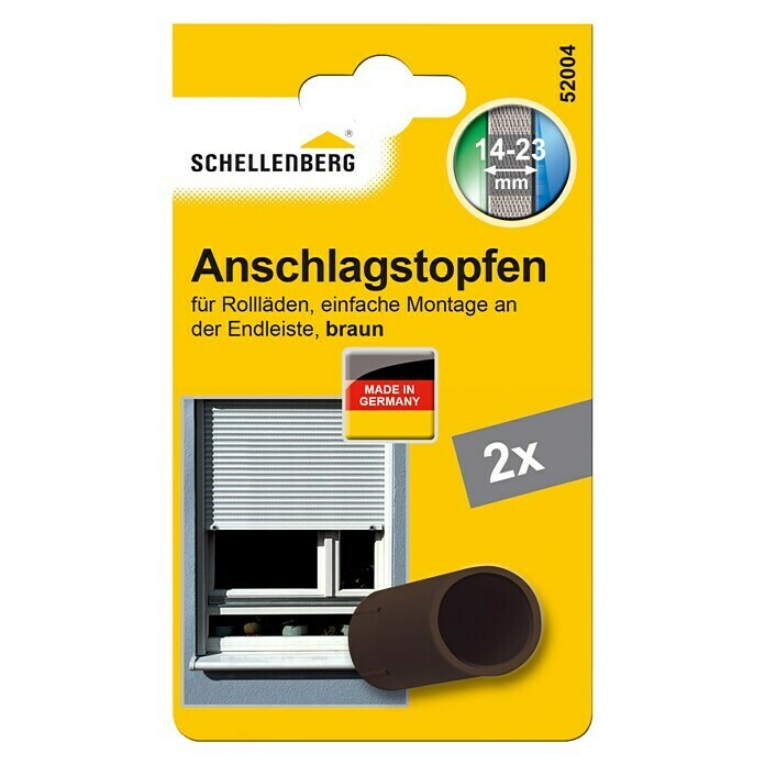Schellenberg Anschlagstopfen (Ø x L: 20 x 40 mm, Braun)
