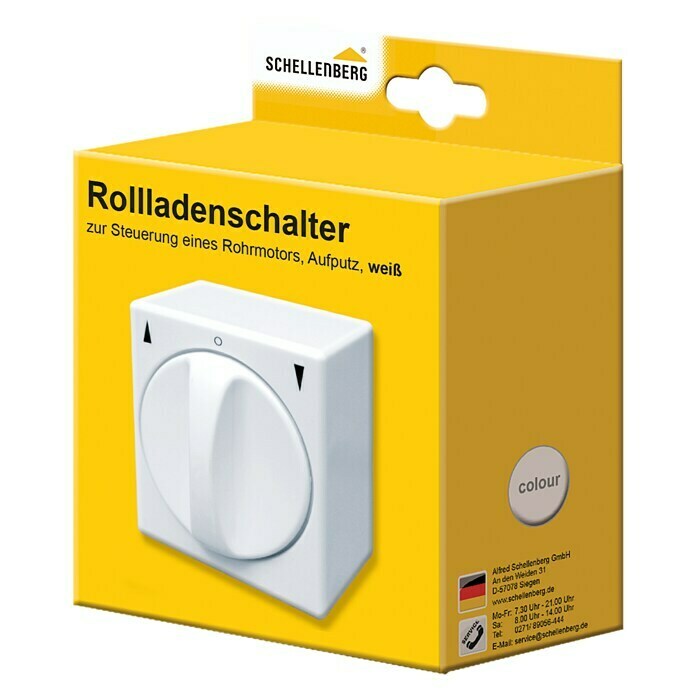 Schellenberg Rollladenschalter (56 x 63 x 41 mm, Aufputz, Weiß)