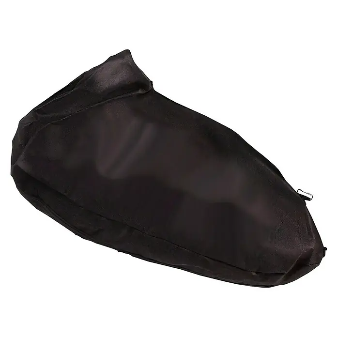 Fangsack - 45 l, Passend für: Gardol Elektro-Laubsauger GLS-I-300 - Eine schwarze Stofftasche mit einer leicht glänzenden Oberfläche, ideal zum Aufbewahren und Schützen von Gegenständen vor Staub und Kratzern.