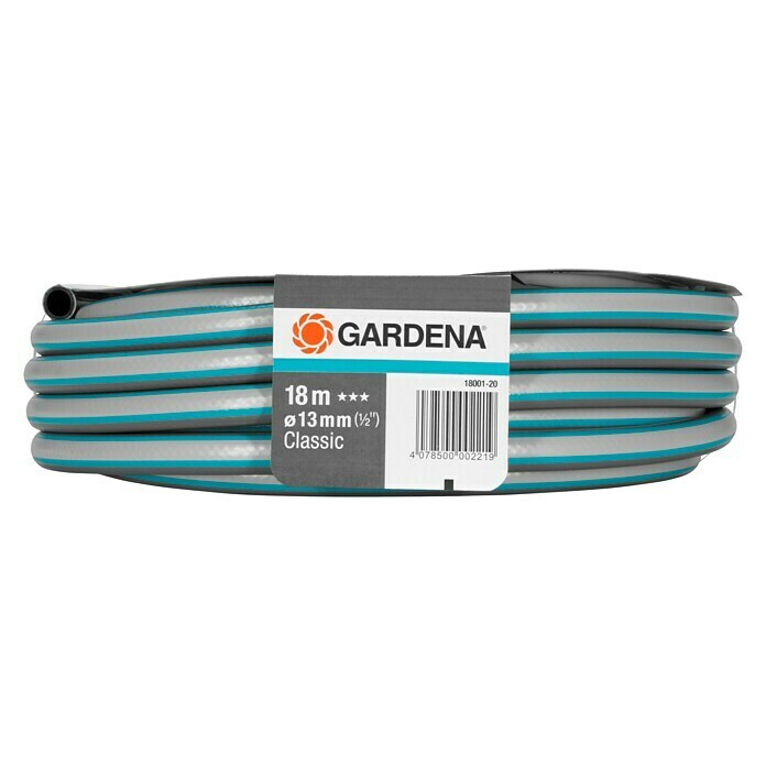 Gardena Classic Schlauch (Länge: 18 m, Schlauchdurchmesser: 13 mm (½″), Berstdruck: 22 bar)