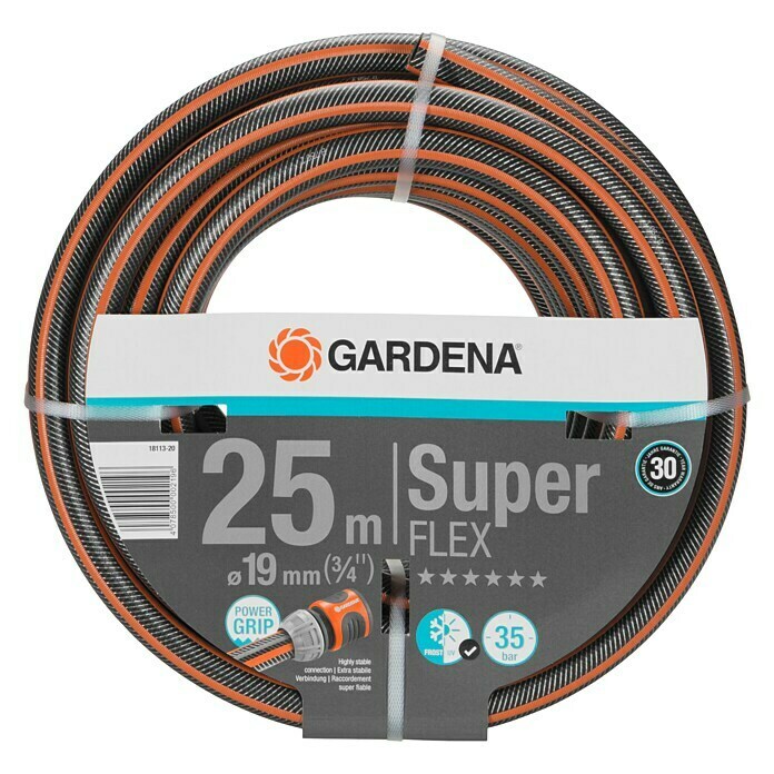 Gardena Crijevo Premium SuperFlex (Duljina: 25 m, Promjer crijeva: 19 mm (¾″), 35 bar)