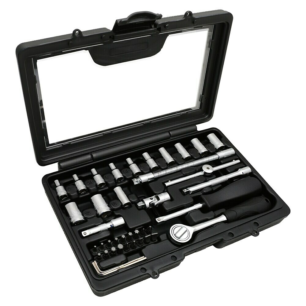 OEMTOOLS 12-teiliges Sechskant-Bit-Set – SAE Größen 1/16" Bis 3/8", Magnetisch, S2-Stahl, Inkl. Aufbewahrungskoffer
