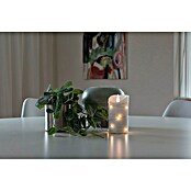 Konstsmide LED-Kerze mit Tropfen (Weiß, Ø x H: 7,5 x 13,5 cm, Wachs, Warmweiß)