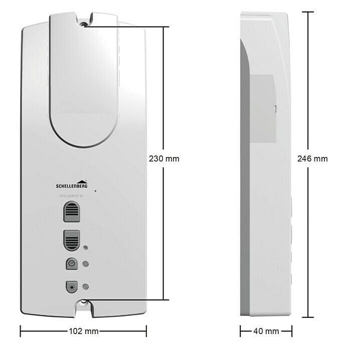 Schellenberg Rollladen-Gurtwickler Rollo Drive 55Aufputz, Gurtbreite: 14 mm - 23 mm, 230 mm Unknown