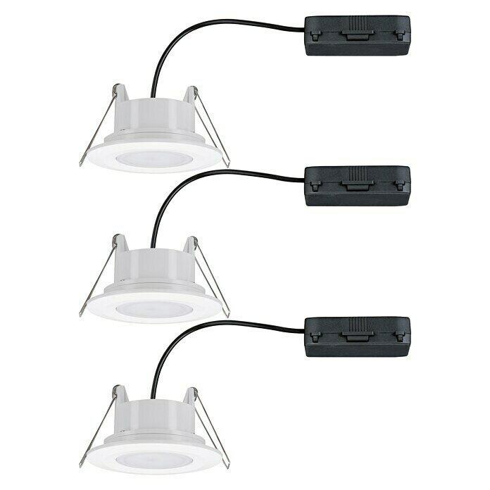 Paulmann LED-Einbauleuchten-Set (6 W, Weiß, 3 Stk., Warmweiß) | BAUHAUS