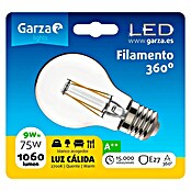 Garza Bombilla LED Filamento (9 W, E27, Color de luz: Blanco cálido, No regulable, Redondeada)