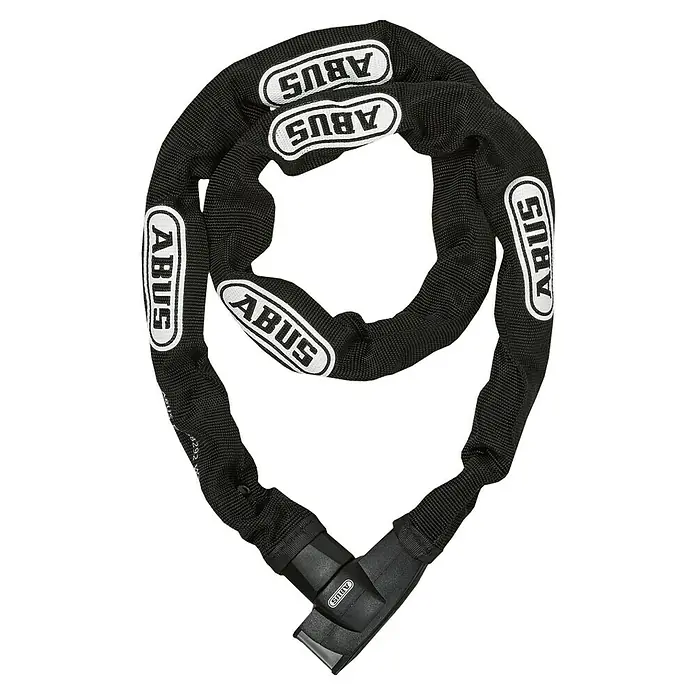 Abus Kettenschloss CH Lock 5407 - Schwarz, Länge: 110 cm, Stärke: 6 mm - ABUS Kettenschloss mit Textilummantelung und ABUS Schriftzug. Optimaler Diebstahlschutz für Fahrräder und Motorräder.