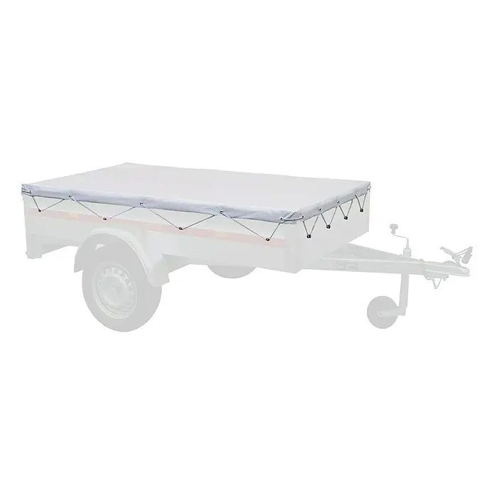 Stema Flachplane BH-R 750/850 - L x B: 207 x 114 cm - Abdeckung für Anhänger, eine robuste Plane mit Befestigungsseilen, die Ladung vor Witterungseinflüssen schützt und sicheren Transport gewährleistet.