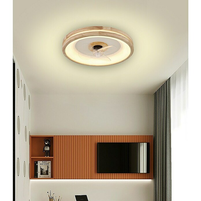 Stropni ventilator z LED osvetlitvijo Santana  (Rjava, 50 cm, 50 W) | 3442 - Deckenventilatoren QM | CBLB - Ventilatoren Qualitätsmarke | CBL - Ventilatoren | CB - Elektroinstallation | C - Elektro | BAUHAUS