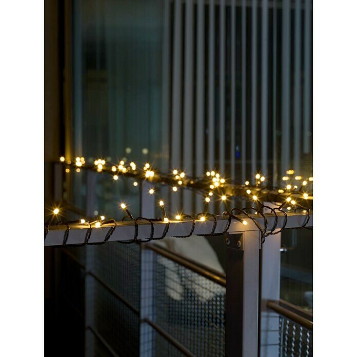 Konstsmide LED-Lichterkette Micro gefrostet (Außen, 40-flammig, 6,24 m, Warmweiß)