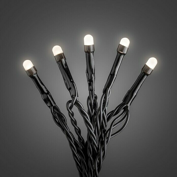 Konstsmide LED-Lichterkette Micro gefrostet (Außen, 40-flammig, 6,24 m, Warmweiß)
