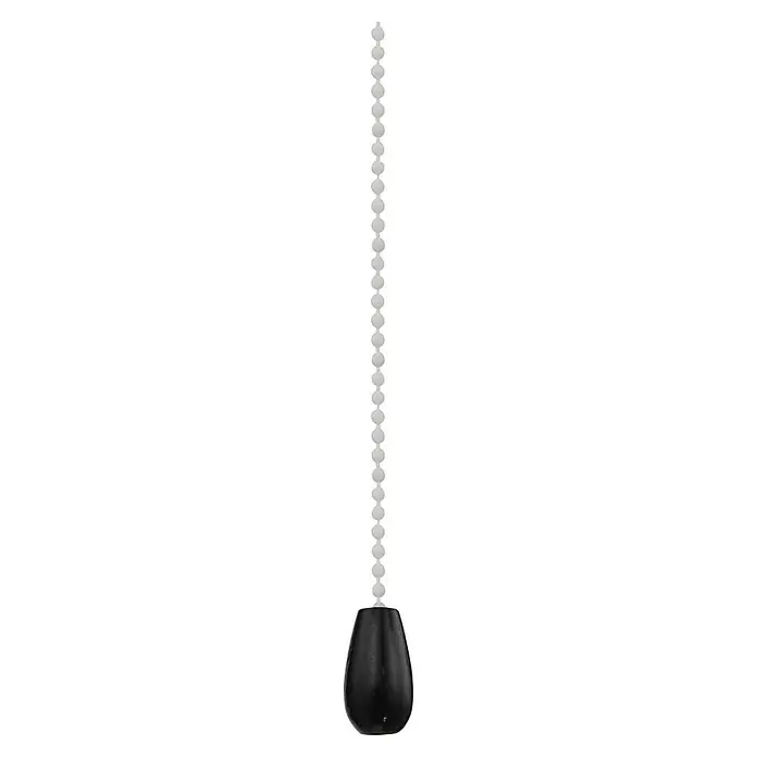 Voltomat Deckenventilator Bungonia - Schwarz, 105 cm, 60 W - Produktansicht einer Toilettenspülung mit langem, weißem Perlchenzug und schwarzem Griff, ideal für jedes Badezimmer.