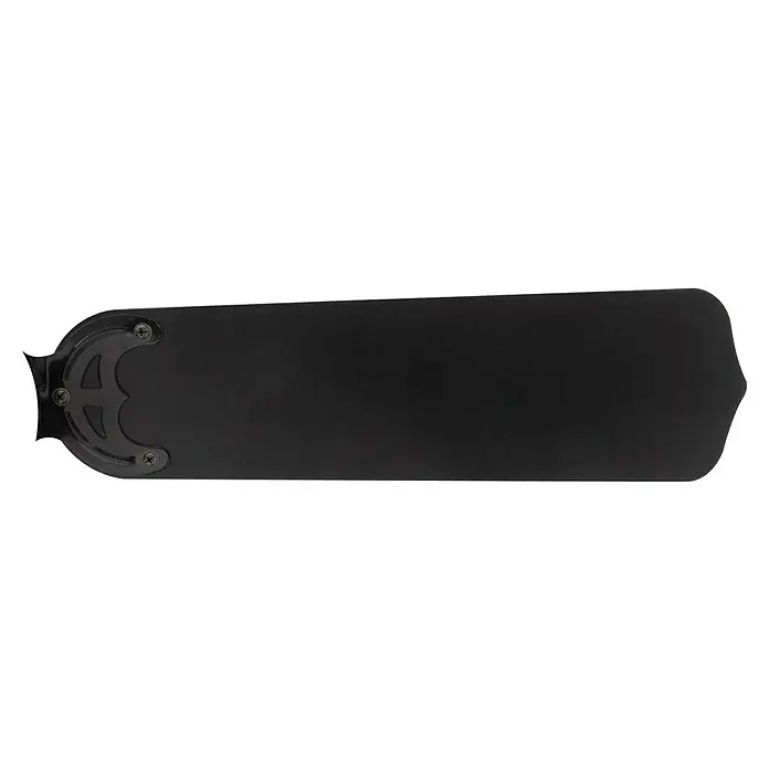 Voltomat Deckenventilator Bungonia - Schwarz, 105 cm, 60 W - Nahaufnahme eines schwarzen Deckenventilatorflügels mit dekorativer Halterung, der ein elegantes und funktionales Designelement zeigt.